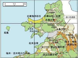 曲り田遺跡周辺地図